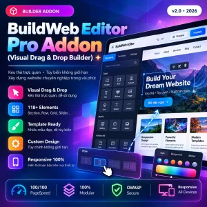 BuildWeb Editor Pro Addon (Visual Drag & Drop Builder)