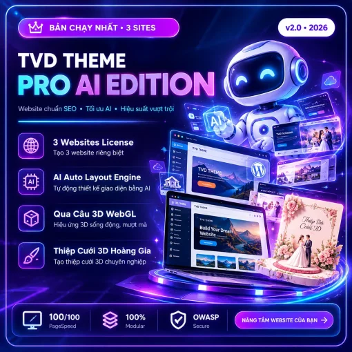TVD Theme Pro — Tích Hợp AI Auto Layout System